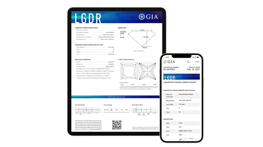 GIA Lab diamond report