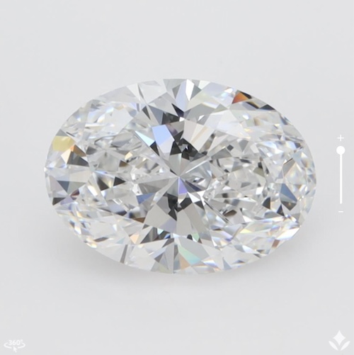 2.01 Carat Oval Lab Grown Diamond from Brilliant Earth