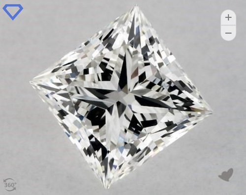 Lab-Created 1.03 Carat Princess Diamond from James Allen