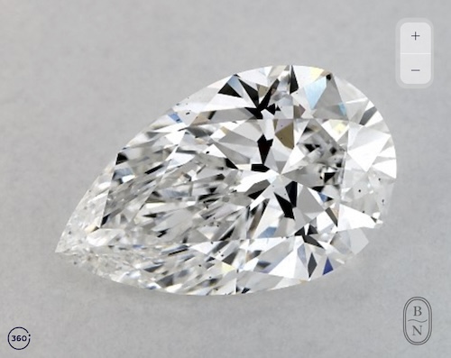 Lab-Created 2.07-Carat Pear Diamond from Blue Nile