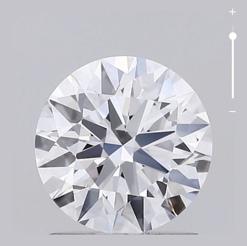 1.09-carat D VVS2 Rare Carat Ideal Cut Round Lab-Grown Diamond

