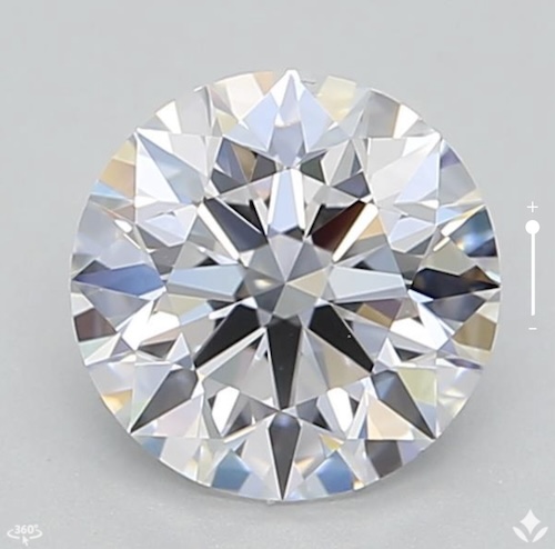 1.09-carat D VVS2 Round Lab-Grown Diamond from Brilliant Earth

